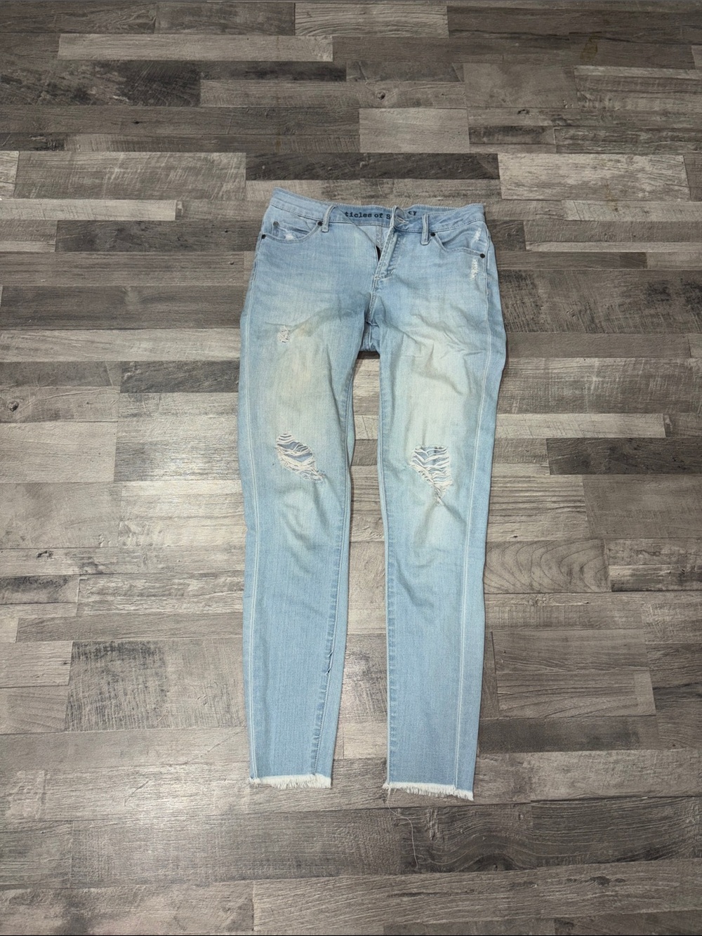 Articles Of Society Light Blue Distressed Skinny Jeans
